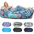 AlphaBeing Inflatable Lounger Air Sofa, Portable Inflatable Couch Mesh Hollow Air Hammock Anti Leakage Air Chair for Outdoor Camping Beach Traveling