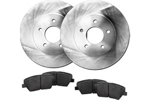 Hart Brakes Rear Brakes and Rotors Kit |Rear Brake Pads| Brake Rotors and Pads| Ceramic Brake Pads and Rotors |fits 2014-2016 Cadenza, 2015-2019 Sonata, 2016-2020 Optima (Manual Parking Brakes)