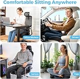 POOTACK Memory Foam Seat Cushion Large Non-Slip Office Car Chair view 6