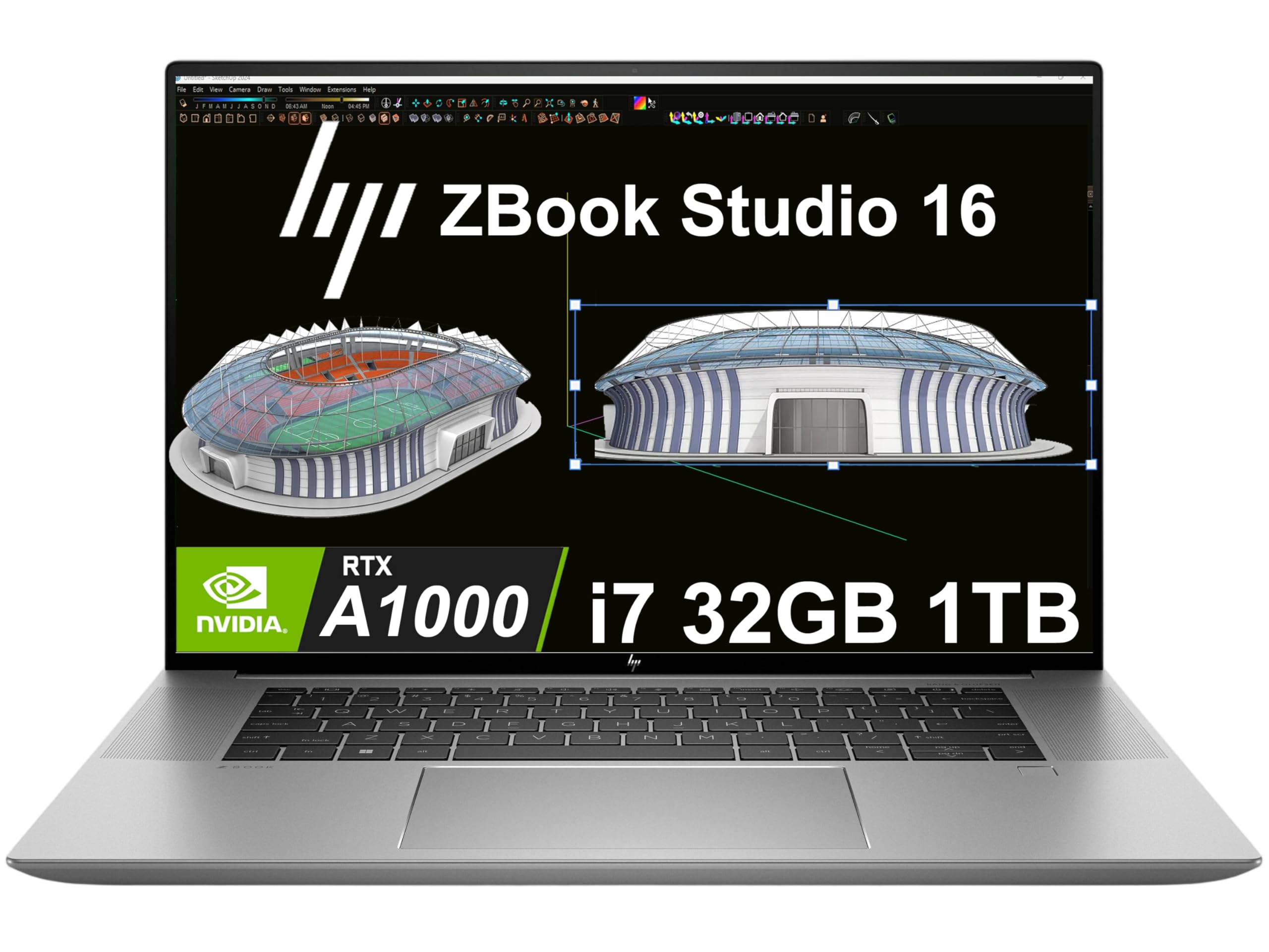 HP ZBook Studio 16 Mobile Workstation Laptop (16" WUXGA, NVIDIA RTX A1000, Intel 14-Core i7-12800H, 32GB DDR5 RAM, 1TB SSD) for Designer, Engineer, Backlit, IR Webcam, 2x Thunderbolt 4, Win 11 Pro