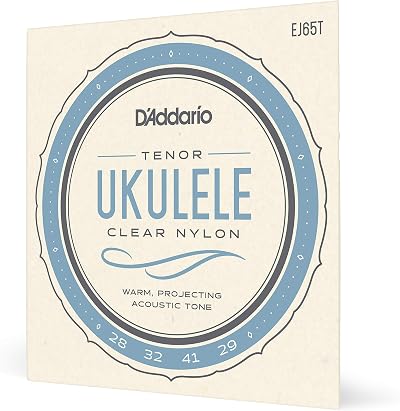 D'Addario EJ65T Tenor Ukulele Strings Clear Nylon 4-String Set
