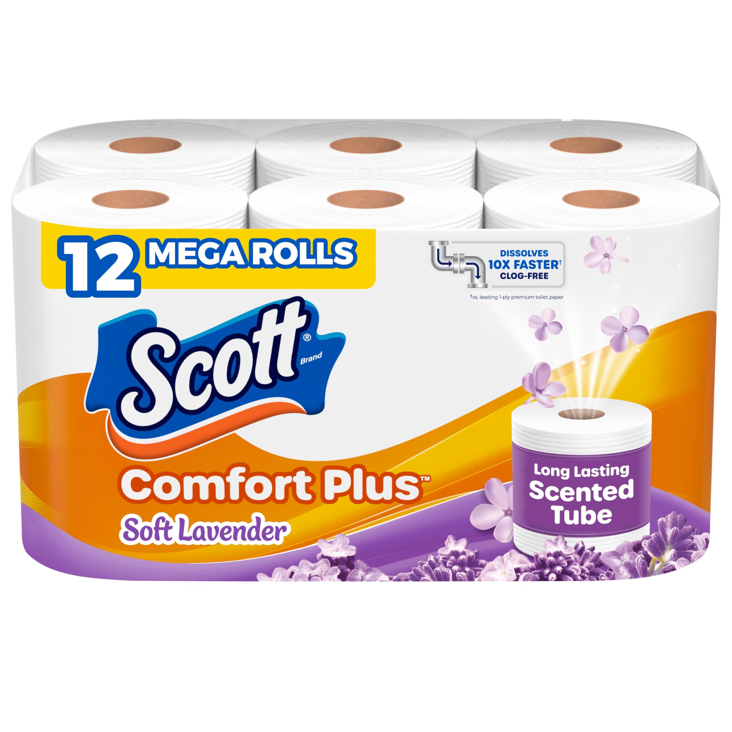 Scott ComfortPlus Toilet Paper with Soft Lavender