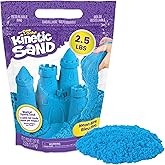 Kinetic Sand, 2.5lbs Blue Play Sand, Amazon Exclusive, Easter Basket Stuffers, Moldable Sensory Toys for Kids, Resealable Bag (Packaging May Vary)
