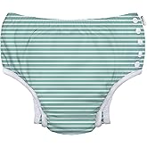 green sprouts Baby Toddler Eco Snap Swim Diaper - Mint Stripes - 4T