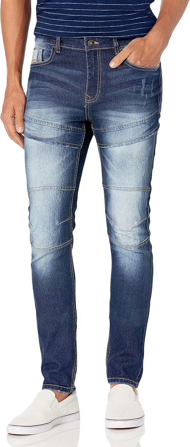 Southpole Men's Comfortable Fashion Skinny Stretch Denim Pants with Various Designs: Clothing