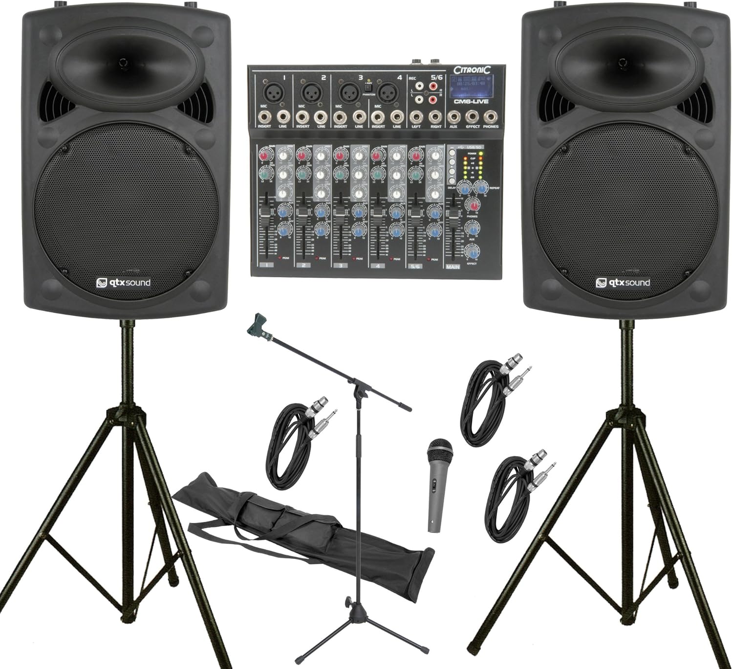 qtx 12 active speakers