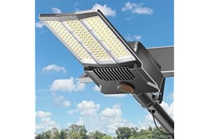 Deepn Solar Lights Outdoor, Solar Street Lights Outdoor 10000W with Motion Sensor IP67 Waterproof Parking Lot Light Commmercial Grade 7000K Brightest LED Security Flood Light for Street, Yard