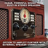 Victrola Classic 6-in-1 Entertainment Center VTA-200B Mahogany Bluetooth view 6