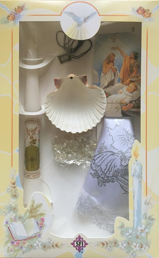 baptism candle for boy