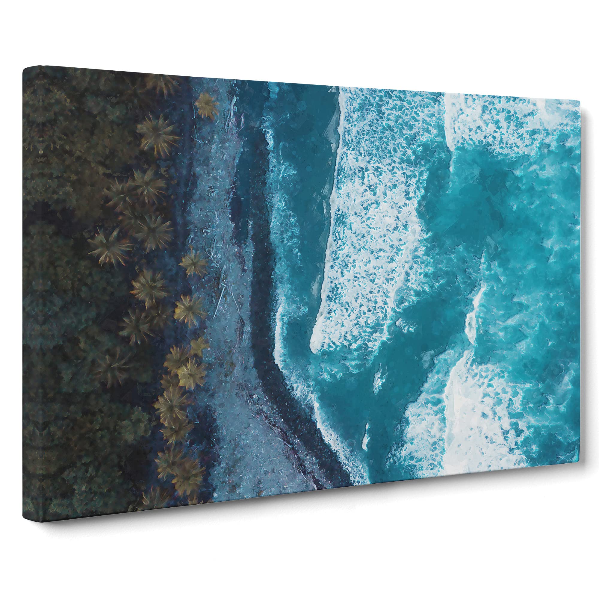 Turtle Beach In Dominica Canvas Print | Gallery Wrapped 30mm Frame Wall Art | 20x14 inches | Ready to Hang | Coastal Animals Picture | Living Room Bedroom Lounge Office