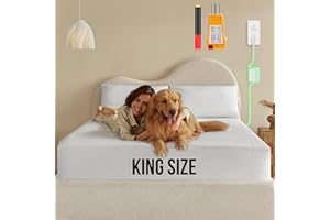 KUREZEL Grounding Sheets, 10% Silver Grounding Bed Sheets, 90% Organic Cotton Grounded 400 Threads Connected Bedding, Deep Pocket Fitted Earth Sheets with Grounding Tester - [King 76"x 80"x 15", Off White]