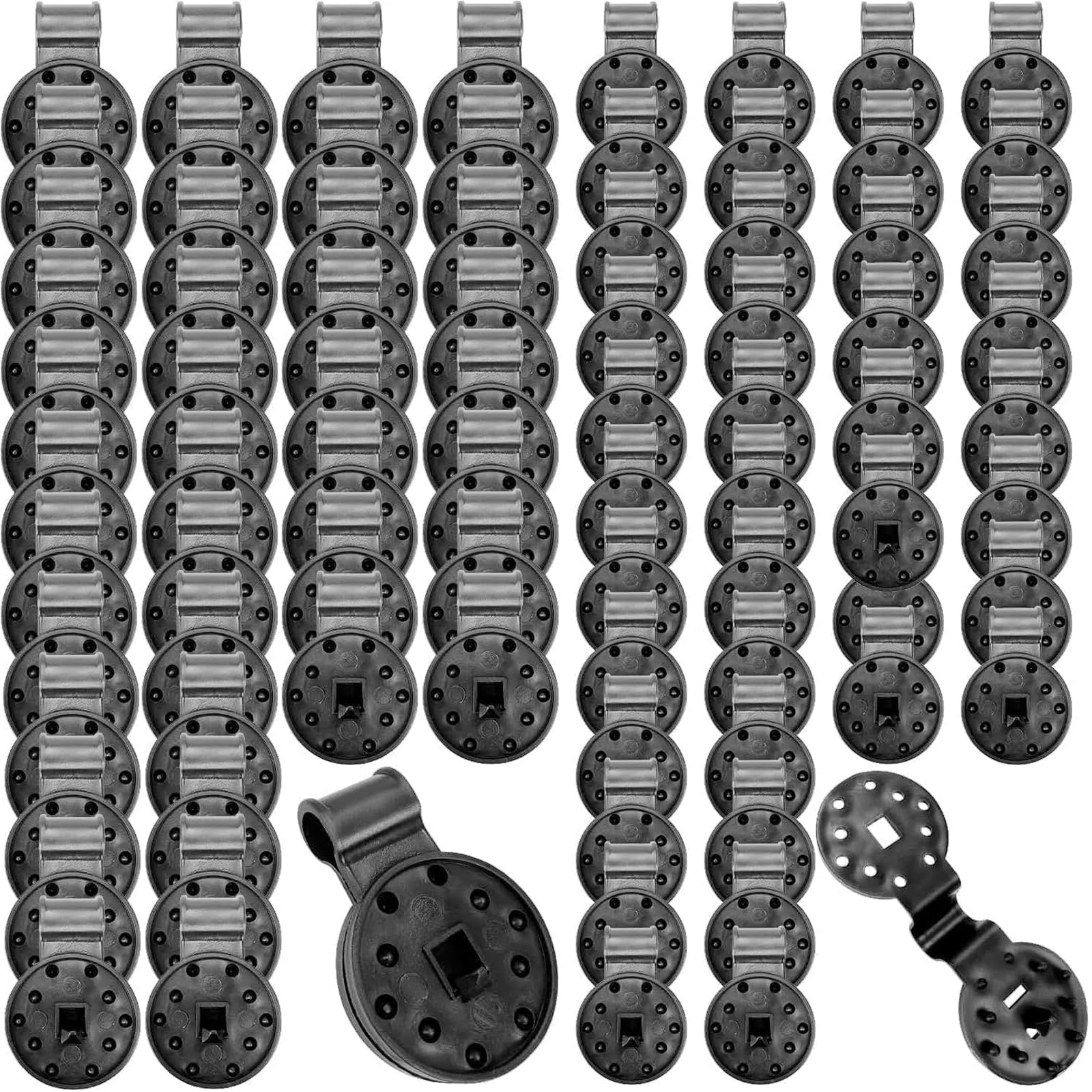 80 Pcs Shade Cloth Plastic Clips, 2 Sizes Tarpaulin Clips, Tarpaulin Clips And Clamps, Shade Cloth Heavy Duty Lock Grip, Garden Shade Cloth Brick Clips For Windbreak Awnings, Garden Shade Netting
