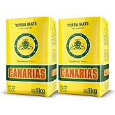 Canarias Yerba Mate Traditional Ground Leaf Tea 1Kg - 2.2Lbs - Pack of 2 | Fine Cut No Stems Rich and full-bodied mate made for gourd and bombilla preparation with a classic Uruguayan profile.