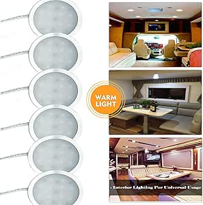 Alluseful1 6 luces LED para debajo del gabinete, luces LED para techo