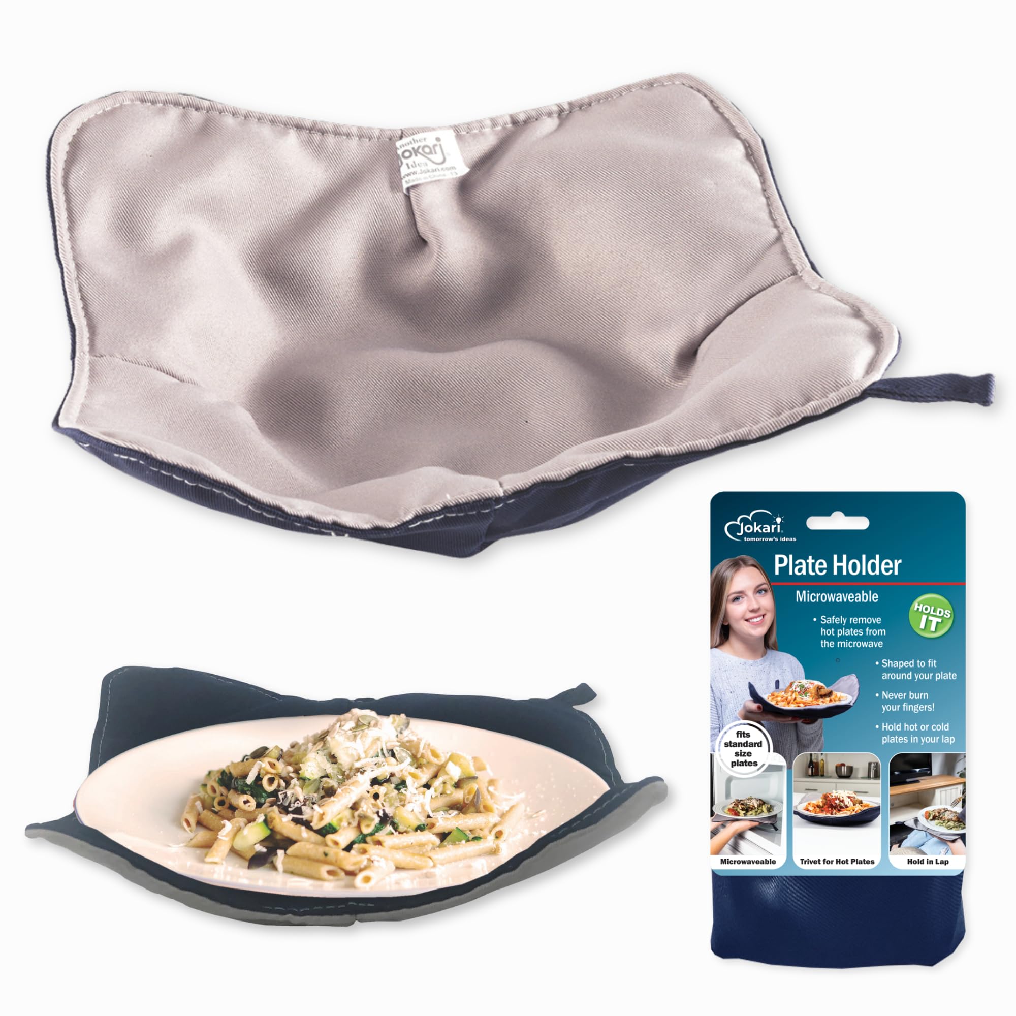JOKARI Hot Plate Holder -Plate Cozy for Hot Plates, Microwave Hot Plate Holder, Coozie for Hot or Cold Plates, Best for Kids, Microwave Safe Kitchen Accessory & Washable Koozie