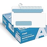 Aimoh 500#10 Single Left Window SELF Seal Security Envelopes - Super Strong Quick-Seal Self Sealing Closure, Security Tinted, Size 4-1/8 x 9-1/2 Inches, 24 LB - 500 Count (35210)