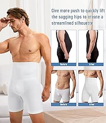 TAILONG Men Tummy Control Shorts High Waist