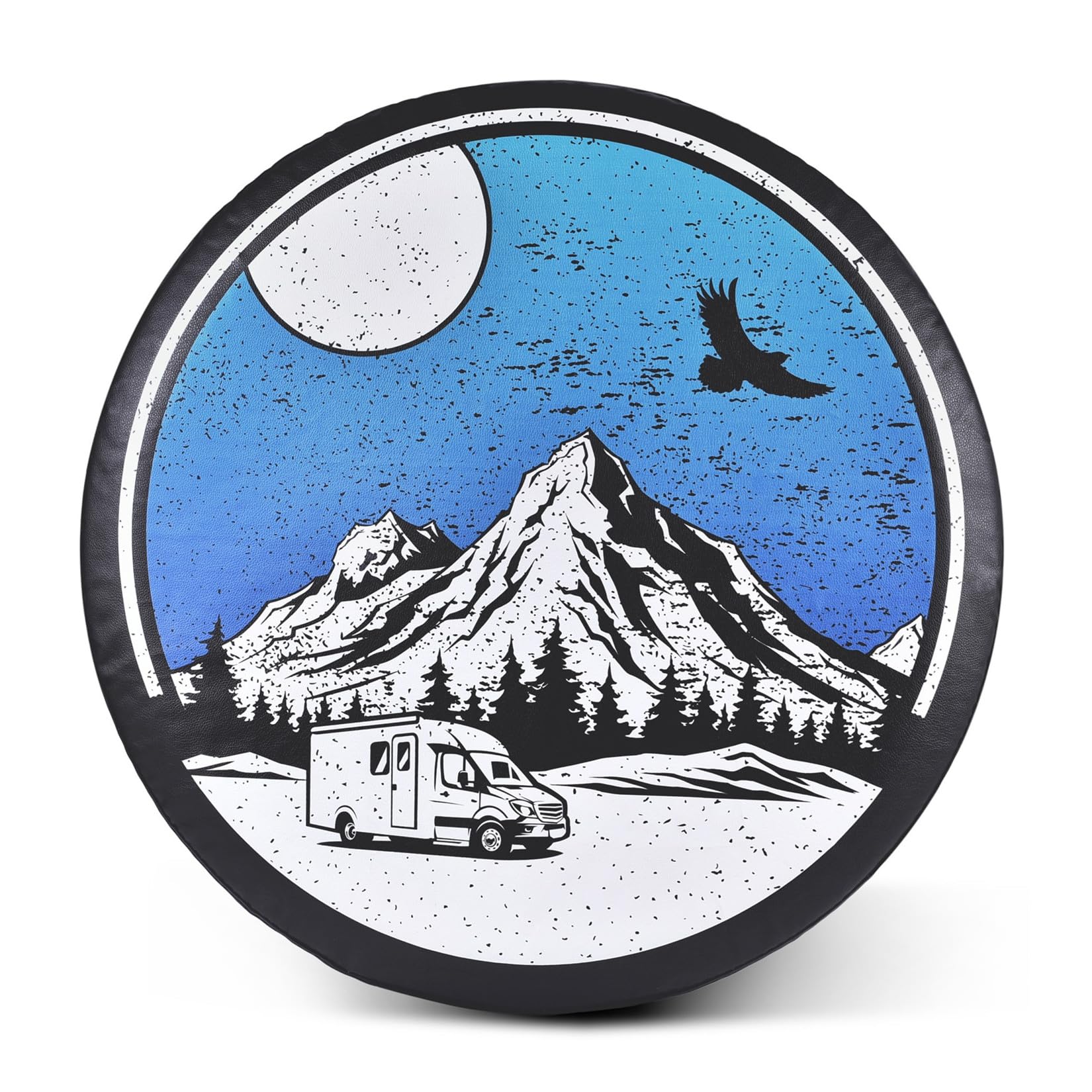 Spare Tire Cover, Wheel Cover with Mountains Nature Waterproof Dust-Proof for Jeep, Trailer, RV, SUV and Camper Van (16 Inch)