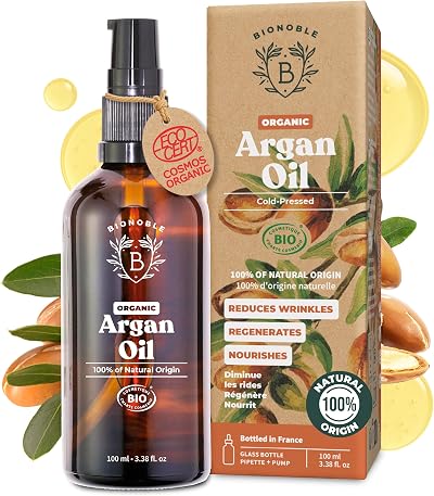 BIONOBLE Organic Argan Oil Hair Skin 100ml Morocco Cold Pressed