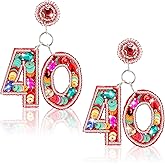 Birthday Earrings for Women, Handmade Beaded Drop Dangle Birthday Earrings for Birthday Party Celebration Outfits Jewelry Gifts for Her