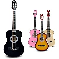 CB SKY 38" / 96cm Black Classical Guitar for Adults/Teenagers/Beginners/Students/musical instrument/Gift (Black)