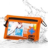 EVERLIT Ultralight Waterproof First Aid Kit, Boat First Aid Kit, Marine Medical Kit for Boating, Kayak, Backpacking, Hiking, Camping, Emergency Kit (Orange)