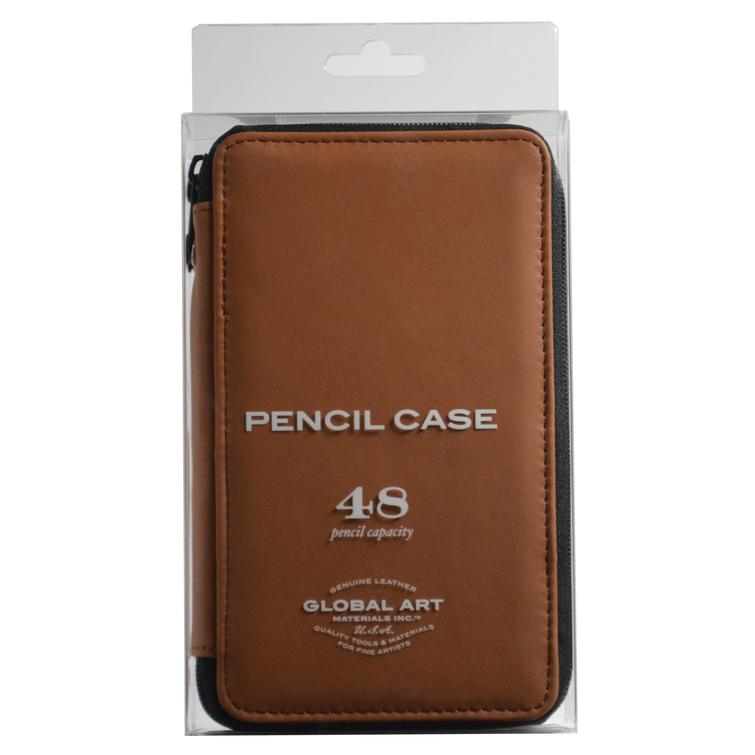 Speedball Leather Pencil Case, 48 Pencil Capacity, Antique Brown, Single Unit, For Home, Office, School, Professional And Hobby Artists Alike, Adults, Children