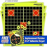 BEEWARE Sight In Targets (THICKER - BRIGHTER - BETTER) Fluorescent Reactive Splatter Targets for Shooting Indoor/Outdoor Ranges