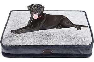 DEBANG HOME Medium Dog Beds for Medium Dogs,Small Dog Bed,Waterproof Dog Bed,Soft and Comfortable Plush Dog mat,Anxiety Comfy Durable Pet Beds with Removable Washable Cover