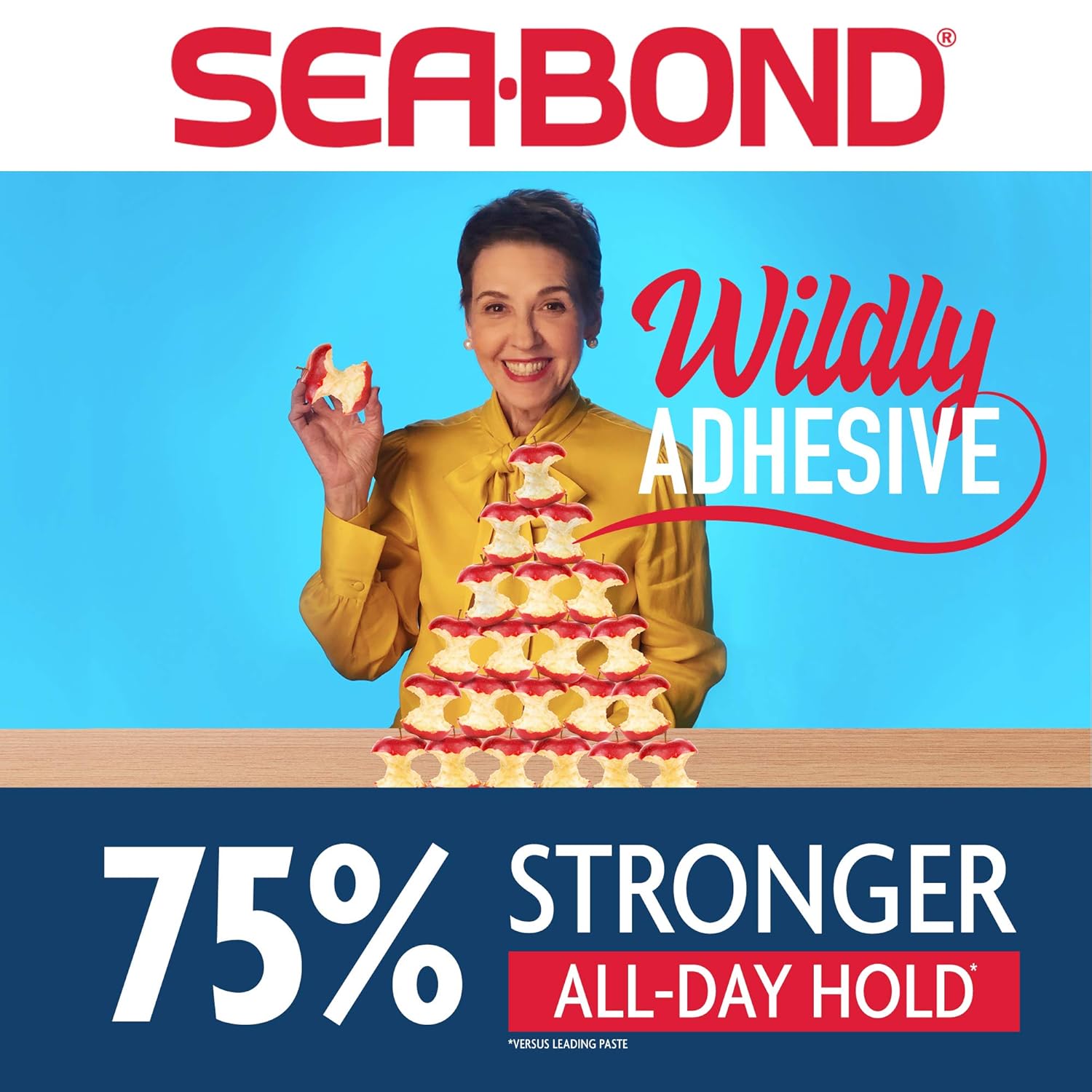 Sea Bond Secure Denture Adhesive Seals, Original Uppers, Zinc Free, All Day Hold, Mess Free, 30 Count : Denture Care Product : Beauty