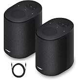 Bose Stereo Music Bundle with 2 Lifestyle Ultra Speakers, Aux Cable, Wireless Home Speakers, TrueSpatial Audio, CleanBass, AirPlay &amp; Google Cast, (Black)