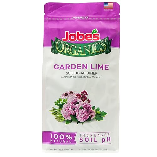 Jobe's Organics Garden Lime, Lime Powder Soil Amendment for Lawns, Plants, and Gardens, 6 lbs Bag