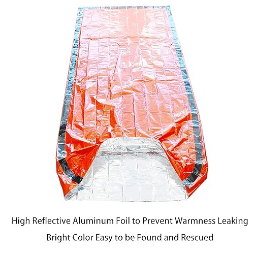 thumbnail image 2 of 4-Pack Emergency Survival Bivvy Sacks With Whistles - Lightweight Thermal Shelter For Outdoor 2 of 12