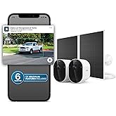 Arlo Pro Security Camera 2K HDR (6th Gen, 2025 Release) 2 Cam + 2 Solar Panels + 6 Months of Secure Plus Plan - Wireless Outdoor Camera, Battery Power, Person, Vehicle & Animal Detection, White