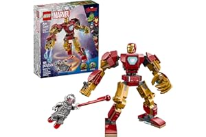 LEGO Marvel Iron Man Mech vs. Ultron Building Toy Set - Iron Man Toy for Kids, Boys and Girls, Ages 6+ - Buildable Action Figure - Superhero Gift for Birthday - 76307