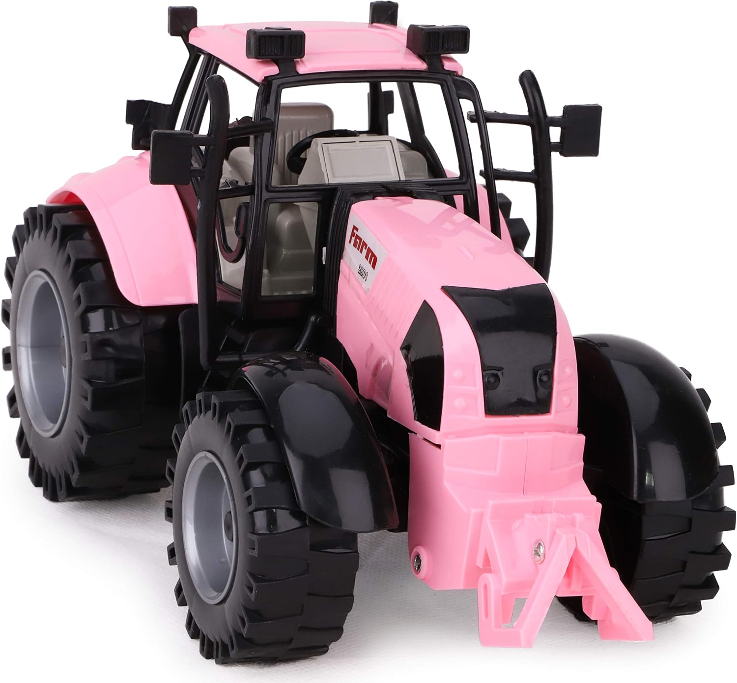 Toyland® Friction Powered Farm Tractor With Opening Bonnet - Available In Pink, Blue, Red & Green (Pink), 6.5 x 9.33 x 5.39 inches - Image 4