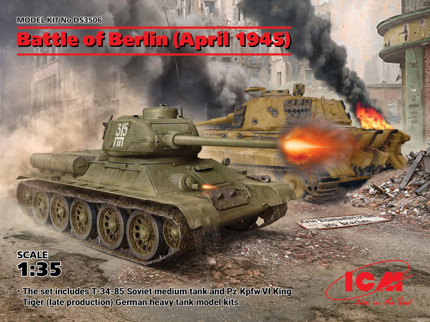 ICM Diorama 1:35 -Battle of Berlin (T-34-85, King Tiger)