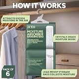 Zuvo Wardrobe Dehumidifier Hanging Bags - Pack of 6 for Moisture Control view 3