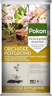 Pokon Orchideen-Erde, für alle Orchideenarten, Kultursubstrat mit 60 Tagen Spezial-Dünger, 5L