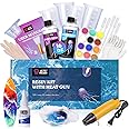 LET'S RESIN 16oz Clear Resin Kit with Heat Gun, Premium Crystal Epoxy Resin with White Pigment Paste,High Gloss & Bubbles Free Resin Hardener Kit for Art Crafts,Molds, Making Ocean Wave