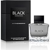 Antonio Banderas Seduction in Black for Men Eau de Toilette Spray, 3.4 Oz
