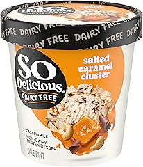 So Delicious Dairy Free Cashew Milk Frozen Dessert, Salted Caramel Cluster, Vegan, Non-GMO Project Verified, 1 Pint