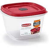 Rubbermaid Vented EasyFindLids Food Storage Container, 1.6 L (7 Cup), Racer Red, 1 Pack