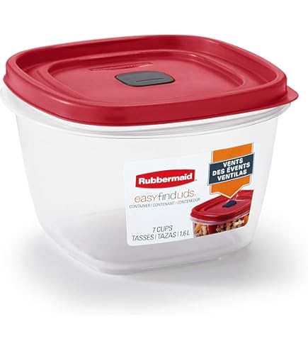 Amazon.com: Rubbermaid 7 cups Food Storage Container 3 Pack Clear
