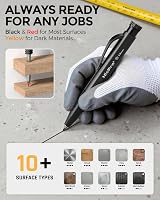 Nicpro Upgraded 3-In-1 Carpenter Pencils Set with Grip 2-Pack 26 Refills view 3