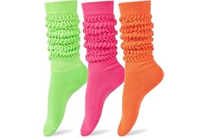 HONGTEYA Slouchy Socks for Women Slouch Scrunch Knee High Boot Soft Long Socks Cozy Crew Sock Leg Warmers Size 5-11