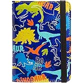 passport Holder,Rfid Blocking Travel Wallet Credit Card Case Cute Passport cover for Women/Men,Boys Girls Travel Essentials (Dinosaur)