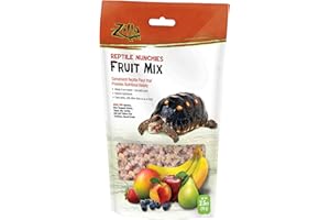 Zilla Reptile Food Munchies Fruit Mix for Pet Iguanas, Skinks, Tegus, Box Turtles, Tortoises & Hermit Crabs, 2.5 Ounce
