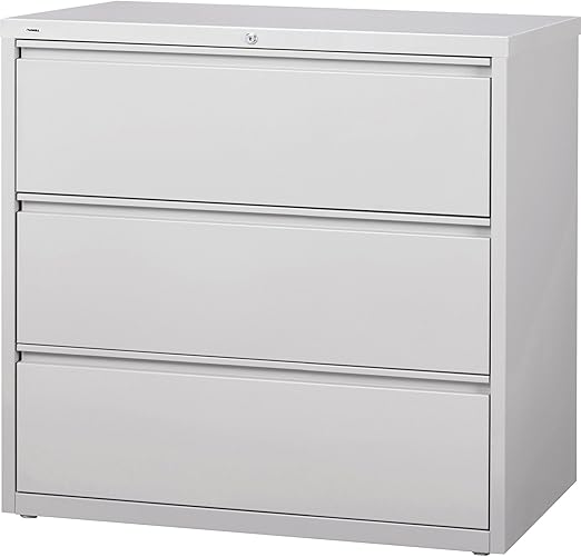 Amazon Com Llr88032 Lorell 3 Drawer Lt Gray Lateral Files Home Kitchen