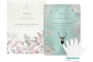 TOI:L Catherine Muller Floral Hand Mask 1 Pair, Moisturizing Gloves for Dry Hands with Elder Flower & CICA, Repairing and Nourishing Hand Care Treatment for Cracked, Rough, and Dry Skin